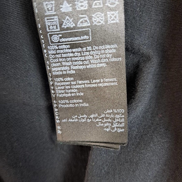 All Saints Badmanna Shirt Mens Size Large Black Paisley Short Sleeves Crew Neck - Picture 7 of 9